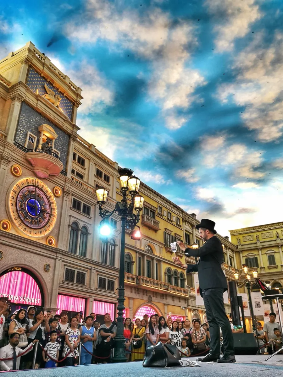 Performing at The Venetian, Macau